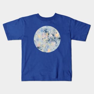 Pocket- ink splatter dust blue Kids T-Shirt